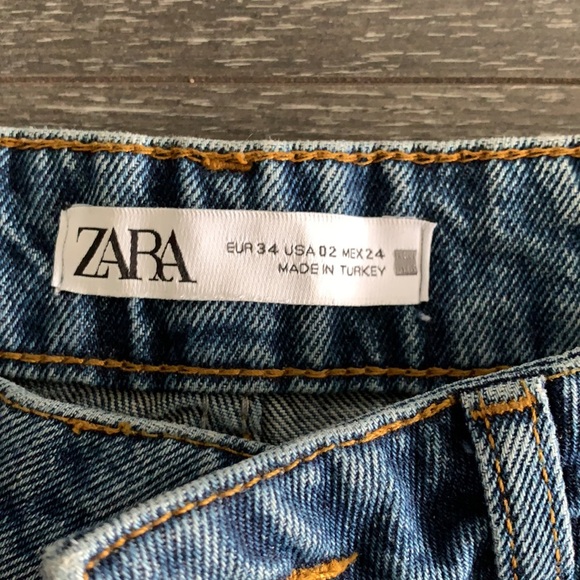 👑 Zara denim wide leg culottes size 2 excellent condition - Picture 4 of 5